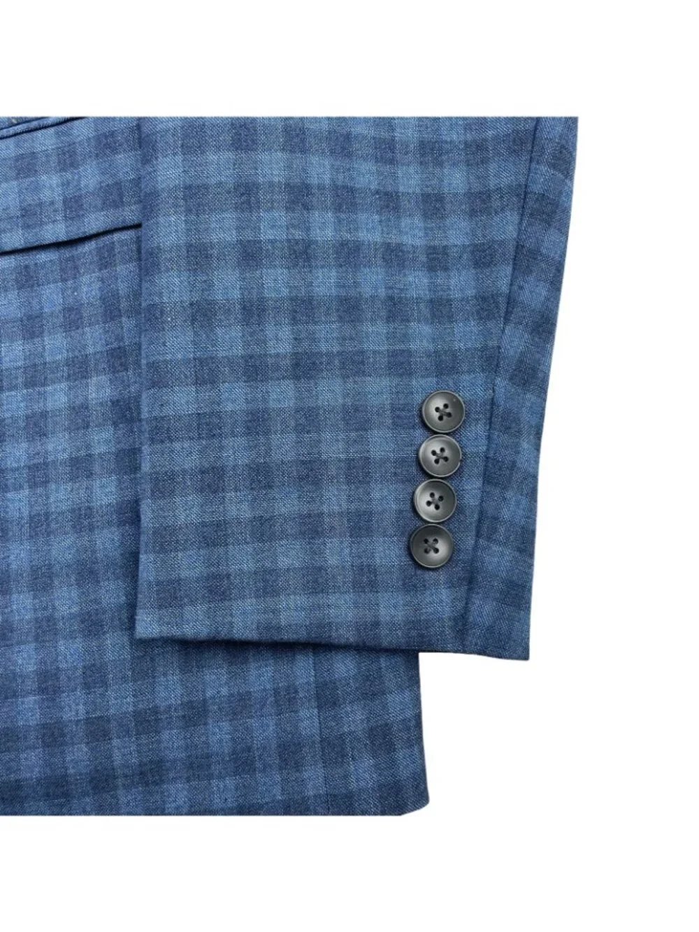 Penguin Men’s Wool Blend 2-Button Blazer Jacket Blue Check Plaid • 38R